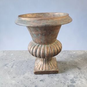 Source Unknown Copper Patina Urn Planter - Green, Brown